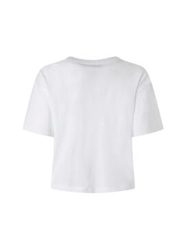 Camiseta Pepe Jeans Emmas Blanco Para Mujer