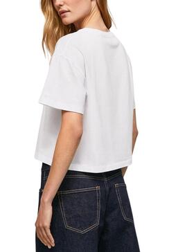 Camiseta Pepe Jeans Emmas Blanco Para Mujer