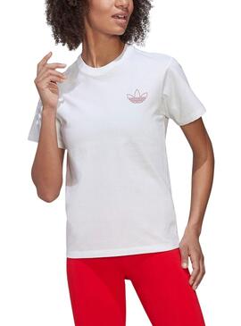 Camiseta Adidas Regular Blanca Para Mujer