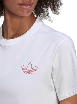 Camiseta Adidas Regular Blanca Para Mujer