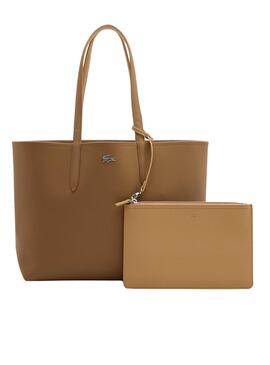 Bolso Lacoste Reversible Camel Para Mujer