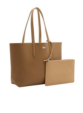 Bolso Lacoste Reversible Camel Para Mujer