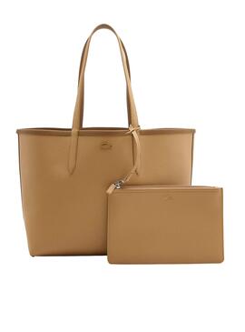 Bolso Lacoste Reversible Camel Para Mujer