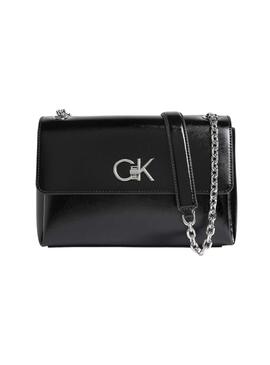 Bolso Calvin Klein Re-Lock Crossbody CK Negro