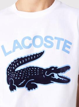 Camiseta Lacoste Regular Fit Blanca Para Hombre