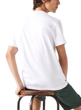 Camiseta Lacoste Regular Fit Blanca Para Hombre