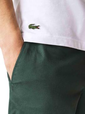 Camiseta Lacoste Regular Fit Blanca Para Hombre