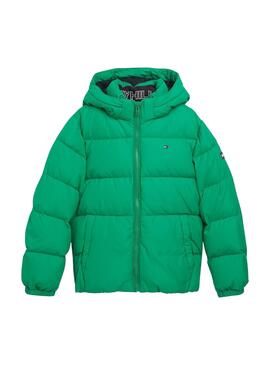 Chaqueta Tommy Hilfiger Essential Verde Para Niño