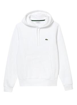 Sudadera Lacoste Classic Fit Blanca Para Hombre