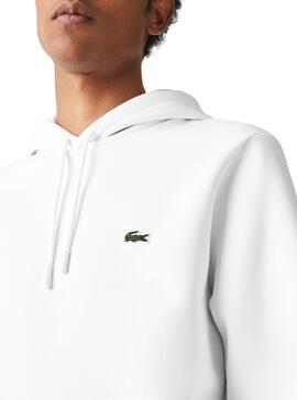 Sudadera Lacoste Classic Fit Blanca Para Hombre