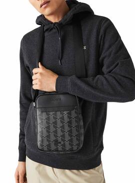 Bandolera Lacoste Vertical Camera Negra Hombre