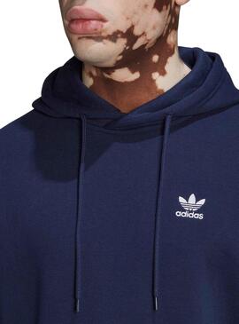 Sudadera Adidas Essential Hood Azul Para Hombre