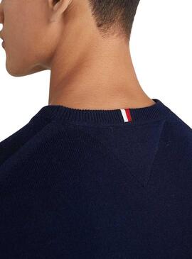 Jersey Tommy Hilfiger Pima Marino Para Hombre