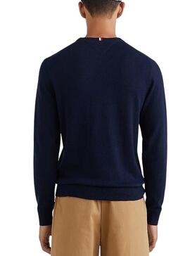 Jersey Tommy Hilfiger Pima Marino Para Hombre