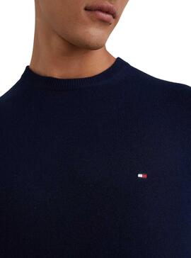 Jersey Tommy Hilfiger Pima Marino Para Hombre