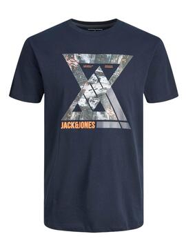 Camiseta Jack And Jones Club Marina Para Hombre