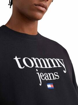 Sudadera Tommy Jeans Reg Modern Negra Hombre