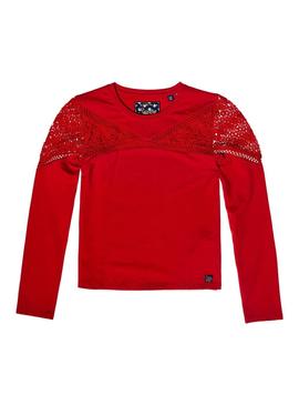 Top Superdry Zariah Lace Rojo Para Mujer