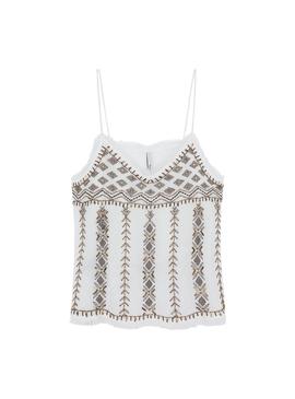 Top Pepe Jeans Susan Blanco Mujer