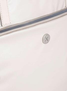 Mochila Munich Clever Backpack Square Crema Para Mujer