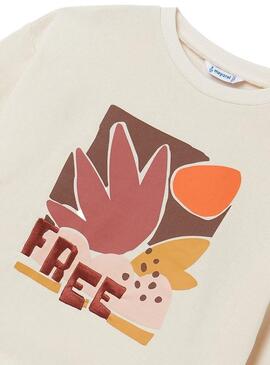 Sudadera Mayoral Free Minimalismo Beige Para Niña