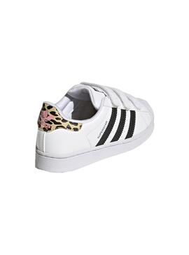 Zapatillas Adidas Superstar Animal Blancas Niña