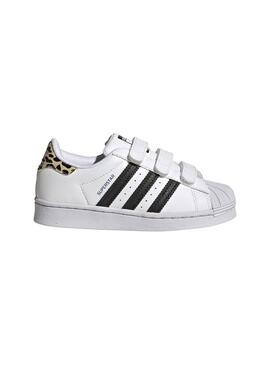 Zapatillas Adidas Superstar Animal Blancas Niña