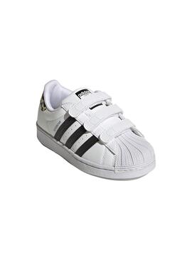 Zapatillas Adidas Superstar Animal Blancas Niña
