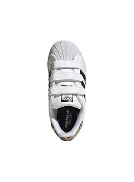 Zapatillas Adidas Superstar Animal Blancas Niña