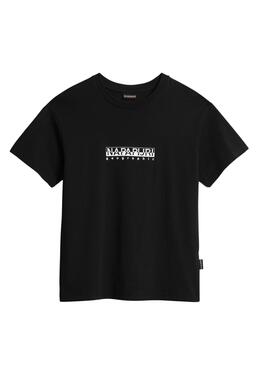 Camiseta  Napapijri S Box Negra Para Mujer