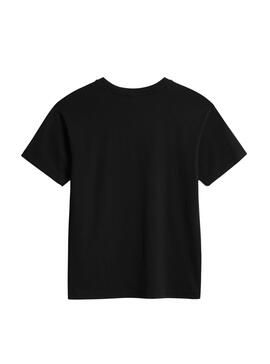 Camiseta  Napapijri S Box Negra Para Mujer