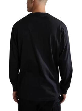 Camiseta Napapijri S Freestyle Negra Para Hombre