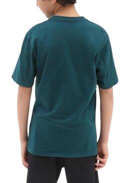 Camiseta Vans Básica Logo Verde Para Niño