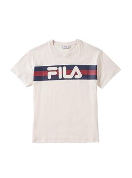 Camiseta Fila Azrielle Beige Para Mujer