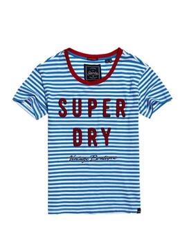 Camiseta Superdry Payton Azul Para Mujer