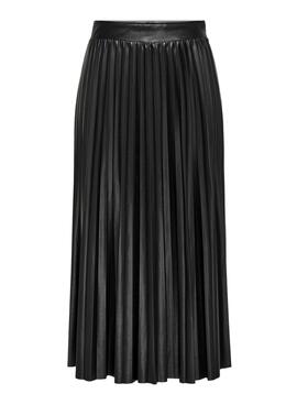 Falda Only Anina New Skirt Plisada Negra Mujer