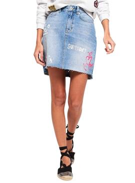 Falda Superdry Denim Mini para Mujer