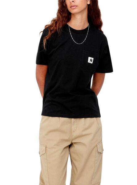 Camiseta Carhartt Pocket Negro para Mujer