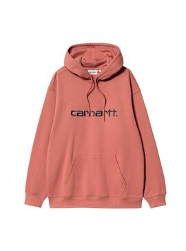 Sudadera Carhartt Basic Hood Logo Teja para Mujer