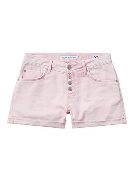 Short Pepe Jeans Thrasher Rosa Mujer