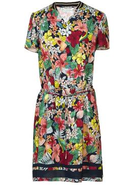 Vestido Naf Naf Flores Multicolor Mujer