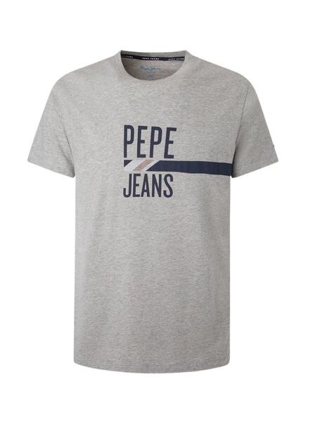 Camiseta Pepe Jeans Shelby Gris Para Hombre