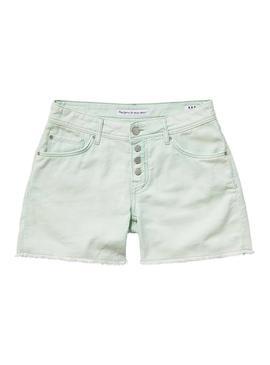 Short Pepe Jeans Thrasher Verde Mujer