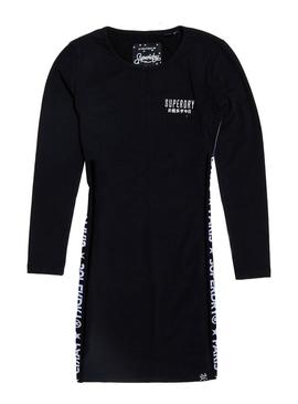 Vestido Superdry Finley Embroidered Negro Mujer