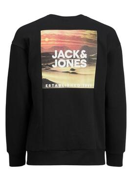 Sudadera Jack And Jones Paisaje Negra Para Hombre