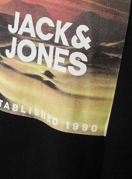 Sudadera Jack And Jones Paisaje Negra Para Hombre