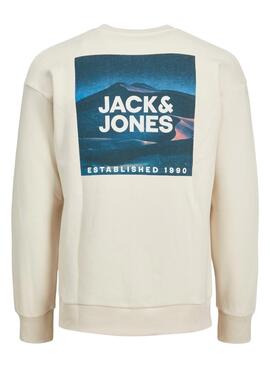 Sudadera Jack And Jones Paisaje Beige Para Hombre