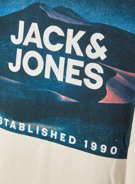 Sudadera Jack And Jones Paisaje Beige Para Hombre