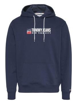 Sudadera Tommy Jeans Entry Athletics Marina Hombre