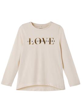 Camiseta Name It Lana Beige Para Niña